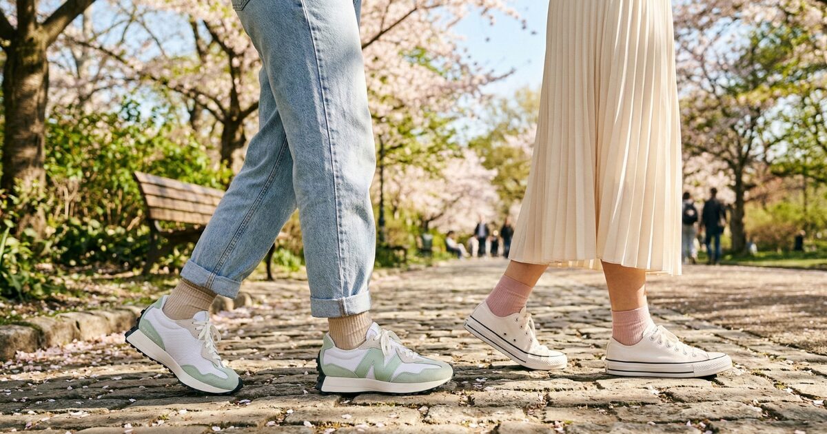 春コーデに合うスニーカーの選び方【2026年版】定番から旬まで、足元から春気分を盛り上げる一足を見つけよう