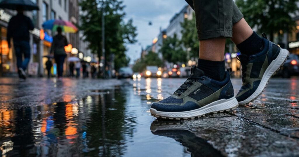 雨の日に履きたい防水スニーカーの選び方【2026年版】ゴアテックスで足元から快適に